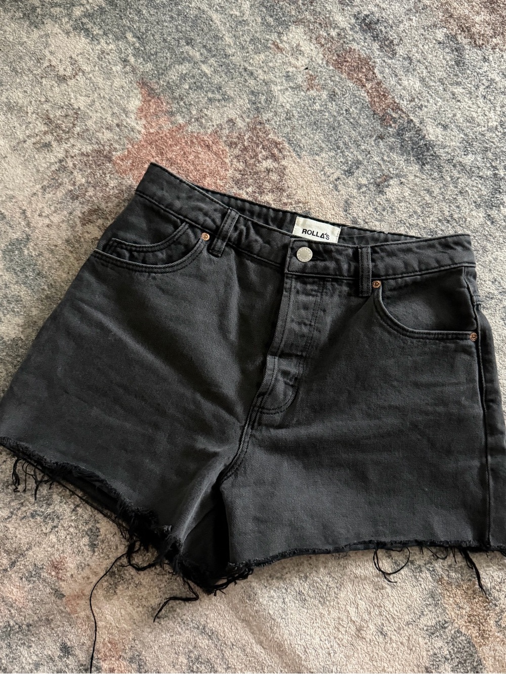 Rolla’s Original Short High Rise Cut-Off Denim Shorts - Picture 2 of 7